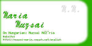 maria muzsai business card